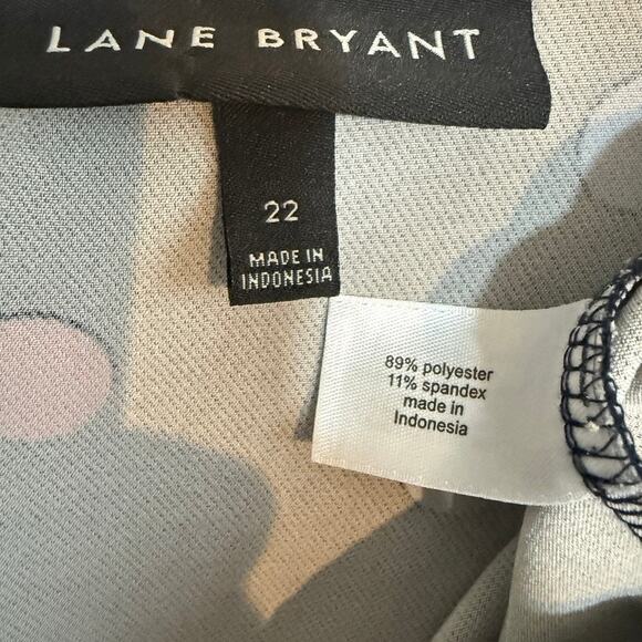 Lane Bryant 22 polka dot flutter sleeve fit and flare dress pockets D1 2749 - Picture 4 of 10